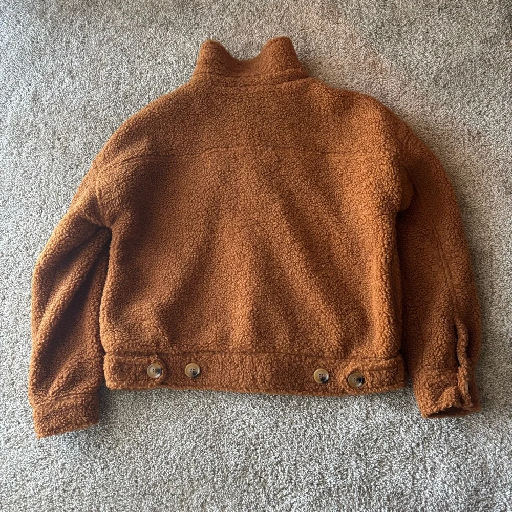 Roolee Brown Oversized Teddy Jacket